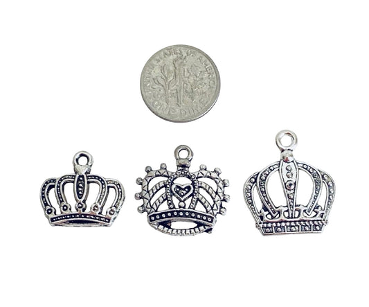 Base Metal Crown Charms