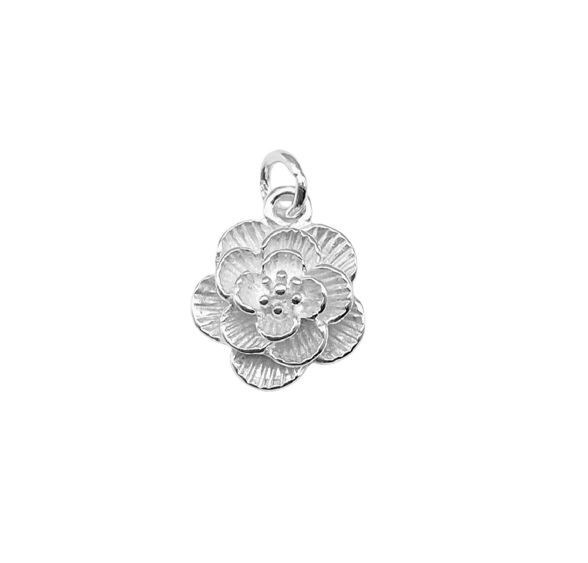 Sterling Silver Flower Charm • Sold Individually
