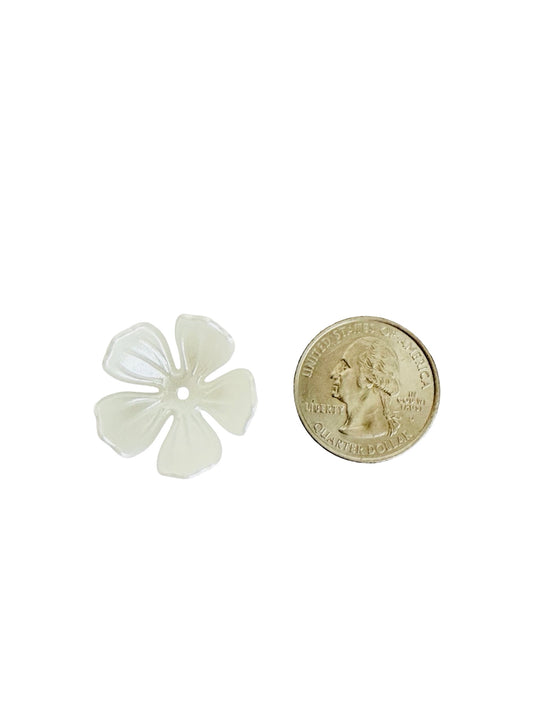 25mm 5-Petal Rounded Flower Beads • Acrylic Flower Beads for Jewelry Making & Crafts