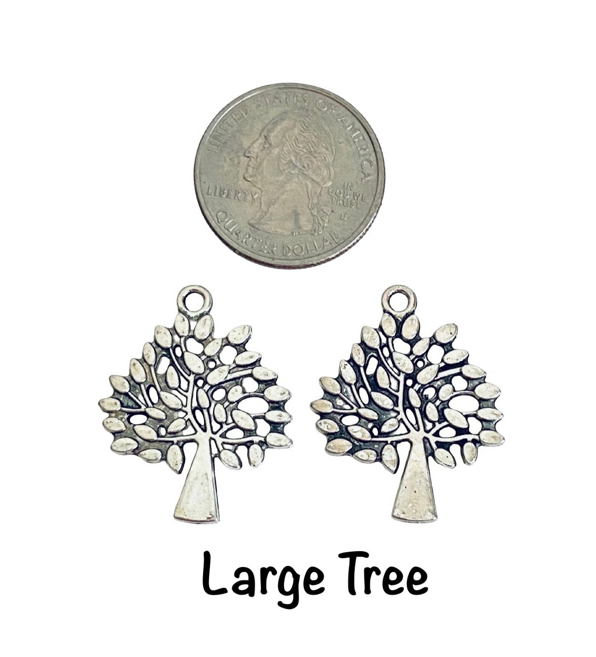 Base Metal Tree Charms (Small & Large Size)