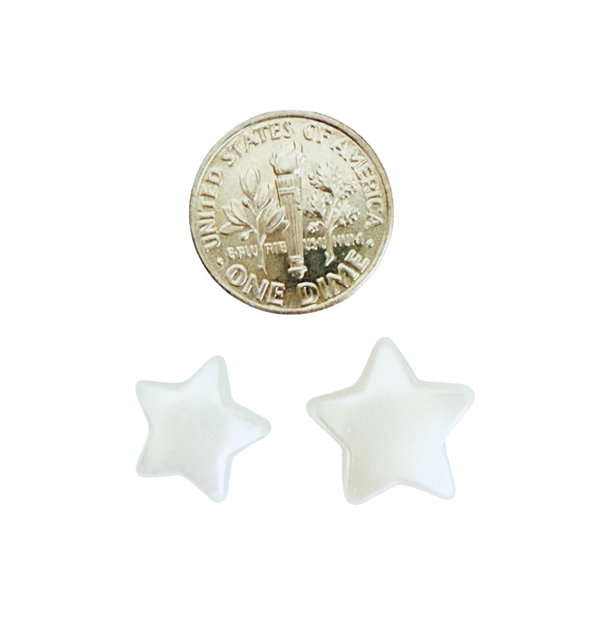 Faux Pearl Puffy Star Beads for Jewelry Making • 12mm or 14mm