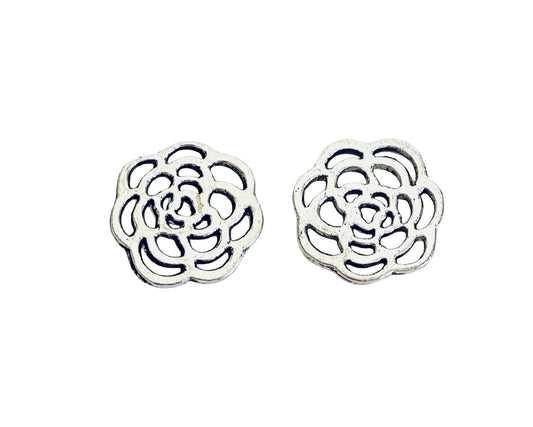 Base Metal Small Rose Charms