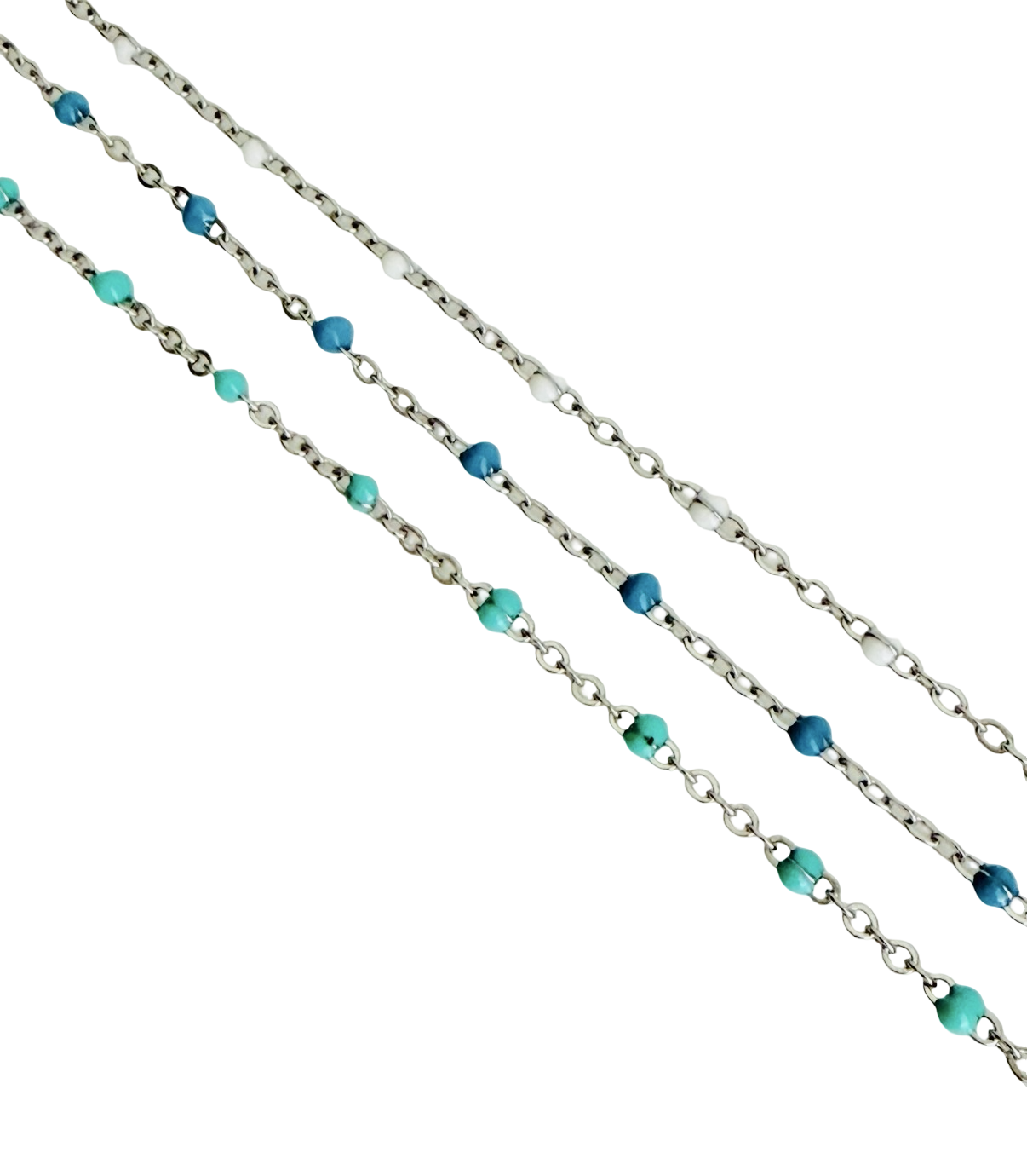 Enamel Cable Chain • Stainless Steel & Gold Over Stainless Steel • Sold by the Foot