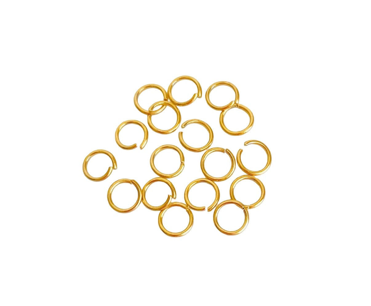 Gold over Stainless Steel Jump Rings • 4mm or 6mm
