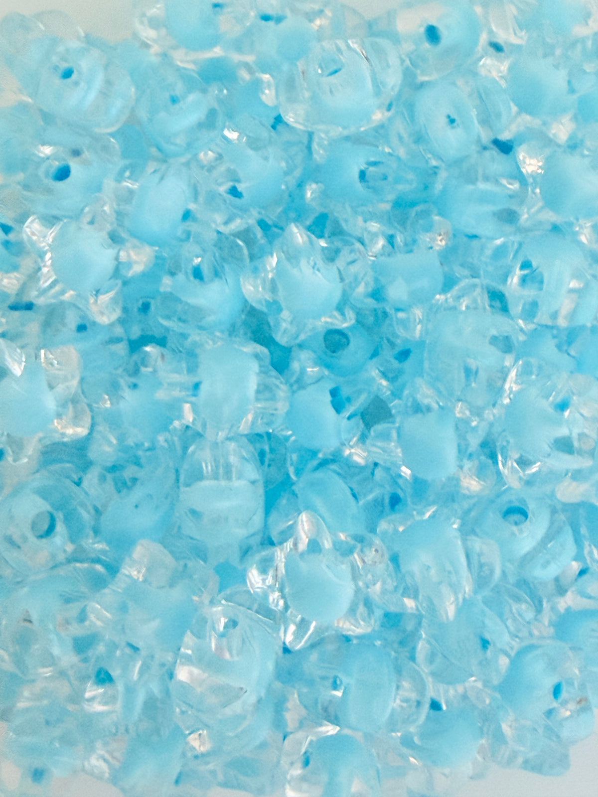 11mm Clear Acrylic Star Beads with 6mm Color Center • Solid or Random Mix Colors • Jewelry Making