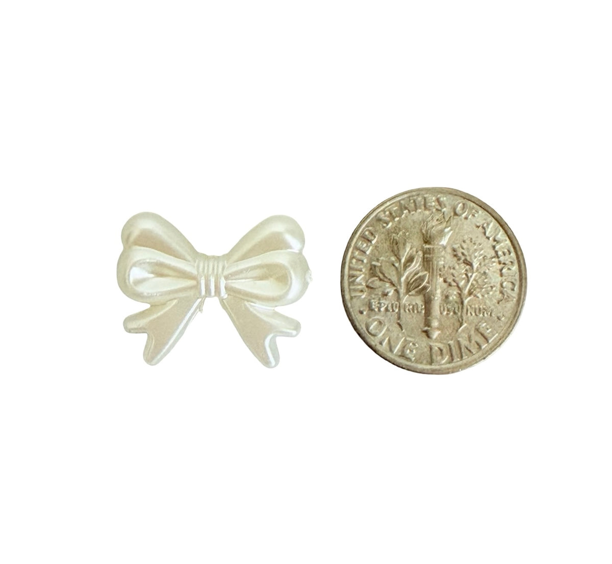 Faux Pearl Bow Beads • Acrylic Bow Beads for Jewelry Making • Off White OR Random Mix Colors