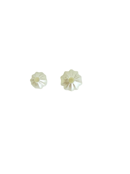 Ribbed Faux Pearl Beads • 8mm or 10mm • ABS Pearl Beads for Jewelry Making