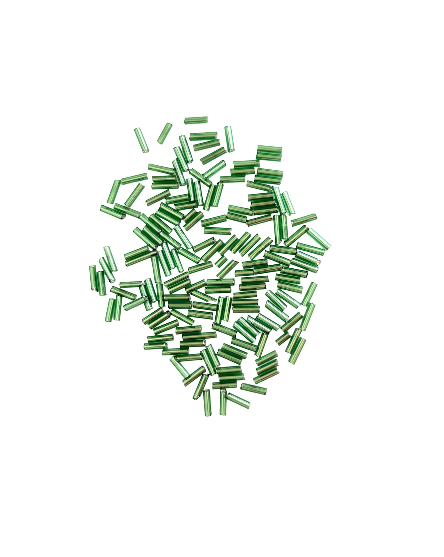 2mm x 7mm Tube Seed Beads • Olive Green & Dark Green Beads, Perfect for Jewelry Making & Mini Flower Bouquets