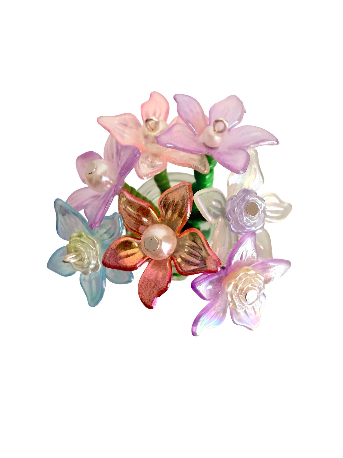 2.5” Handmade Plumeria Beaded Flowers • Bulk Options Available