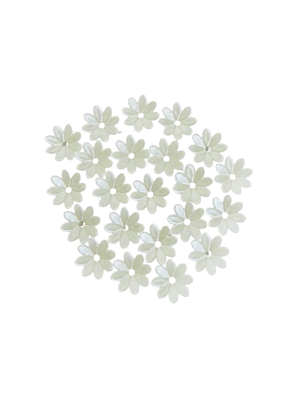 10mm Acrylic Faux Pearl Daisy Flower Petal Beads • Mini Pearl Floral Beads for Jewelry Making & Crafts