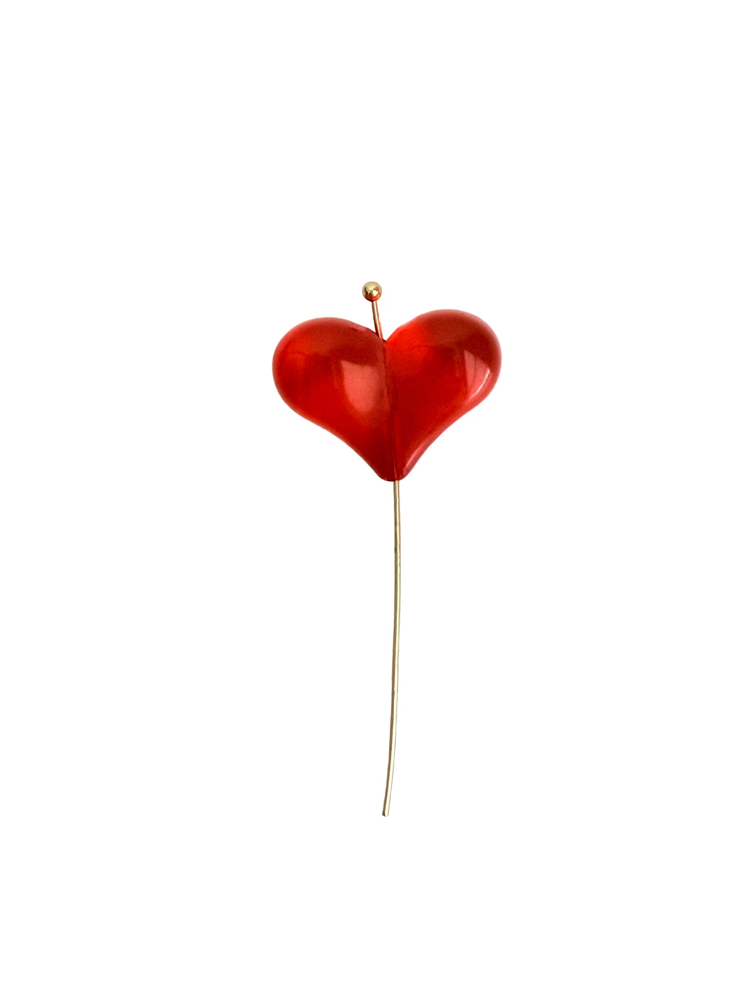 21mm Acrylic Puffy Heart Bead