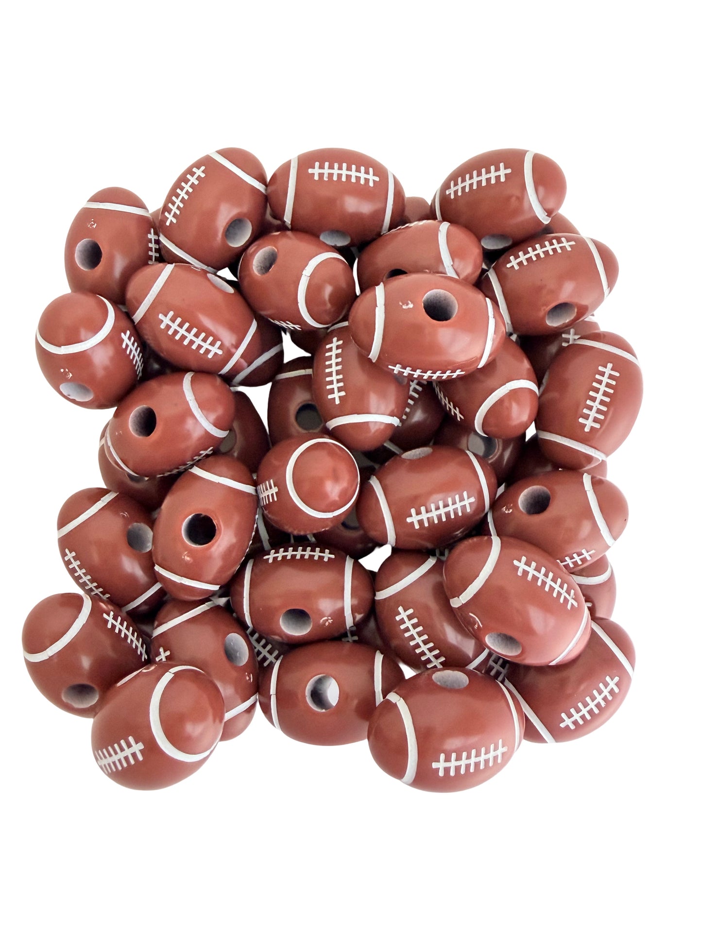 Sports Acrylic Beads • Football, Baseball, Basketball • DIY Craft Jewelry Supplies