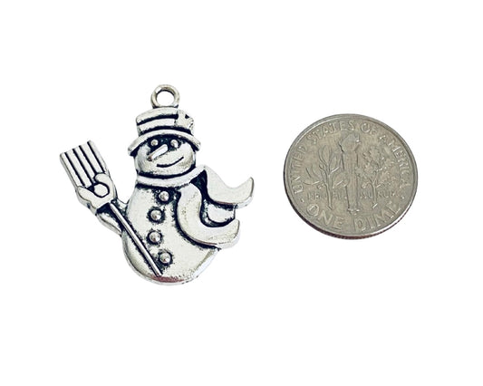 Base Metal Snowman Charm