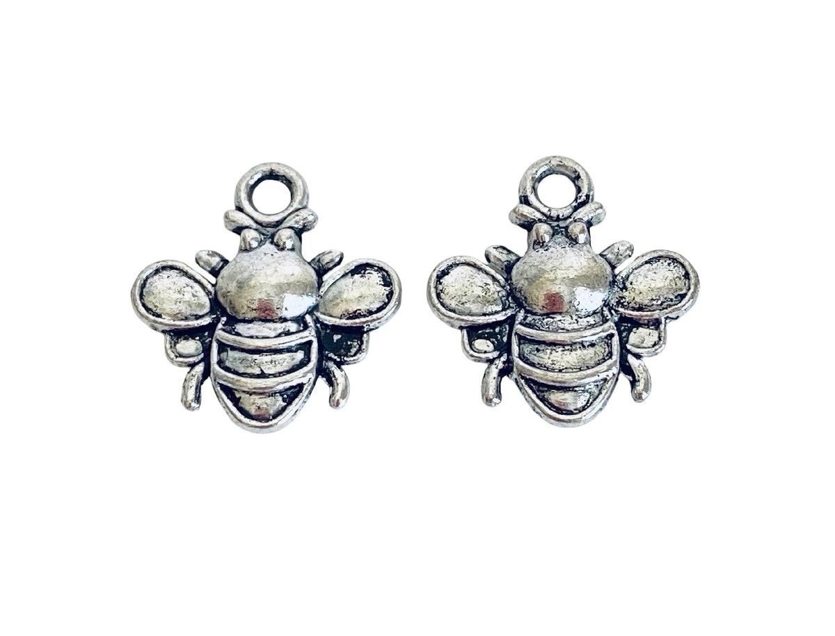 Base Metal Small Honey Bee Charms