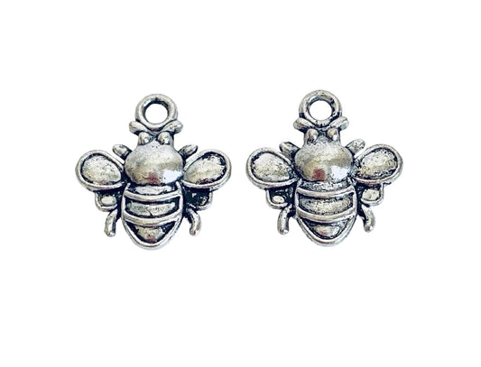 Base Metal Small Honey Bee Charms