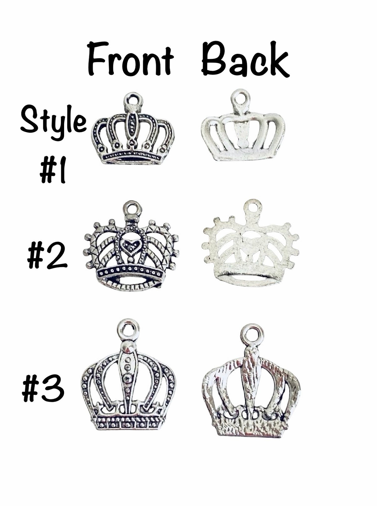 Base Metal Crown Charms
