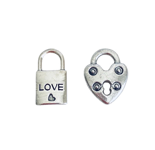 Base Metal Lock Charms