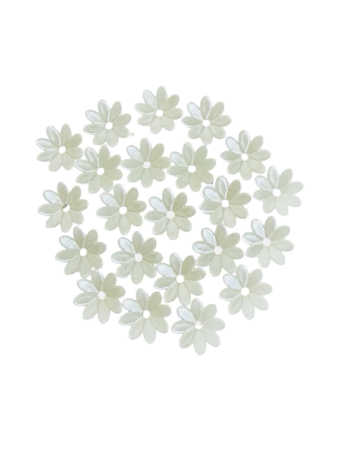 10mm Acrylic Faux Pearl Daisy Flower Petal Beads • Mini Pearl Floral Beads for Jewelry Making & Crafts