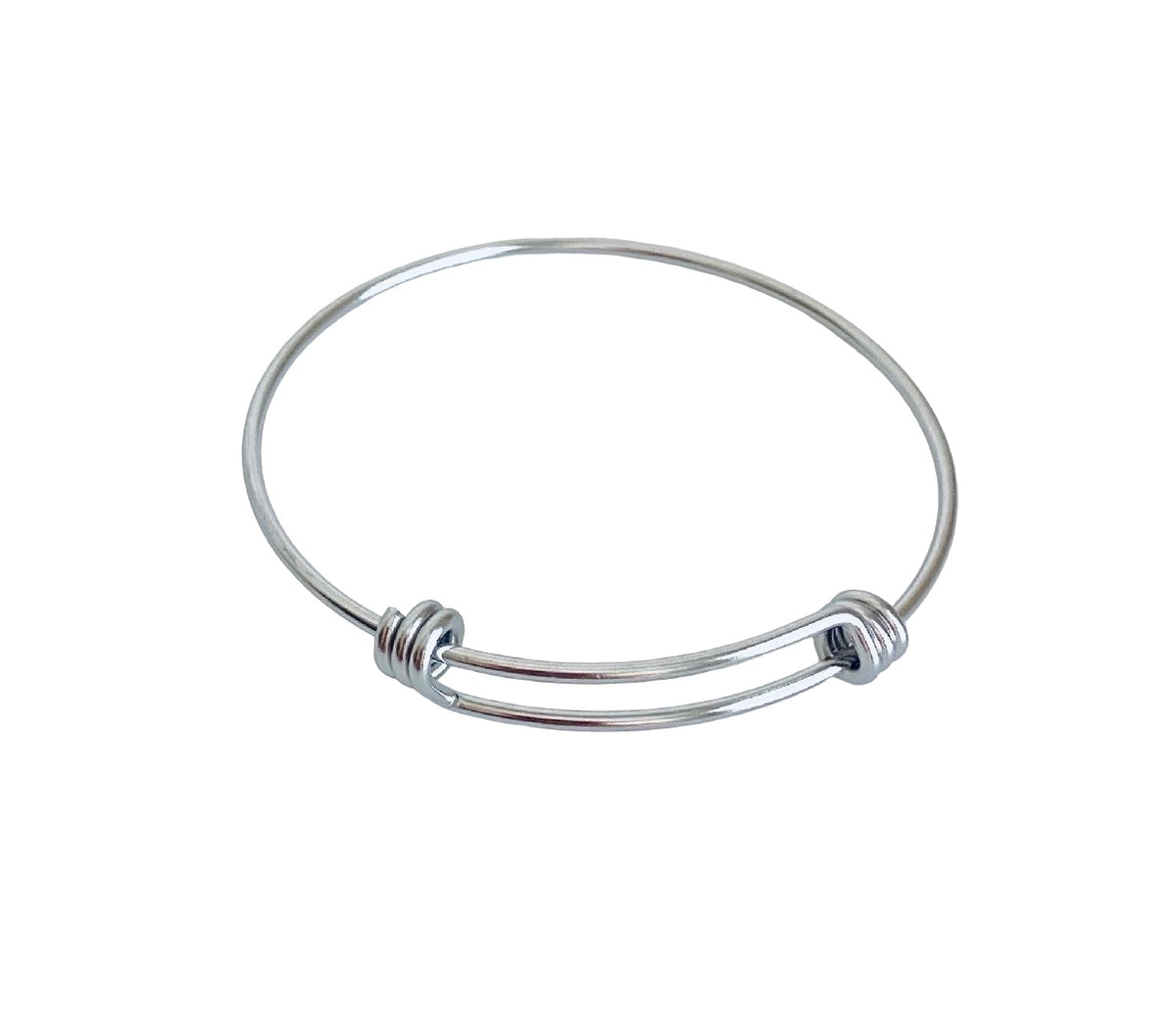 Stainless Steel Adjustable Bangle Bracelet