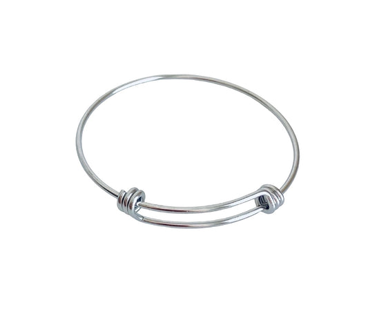 Stainless Steel Adjustable Bangle Bracelet