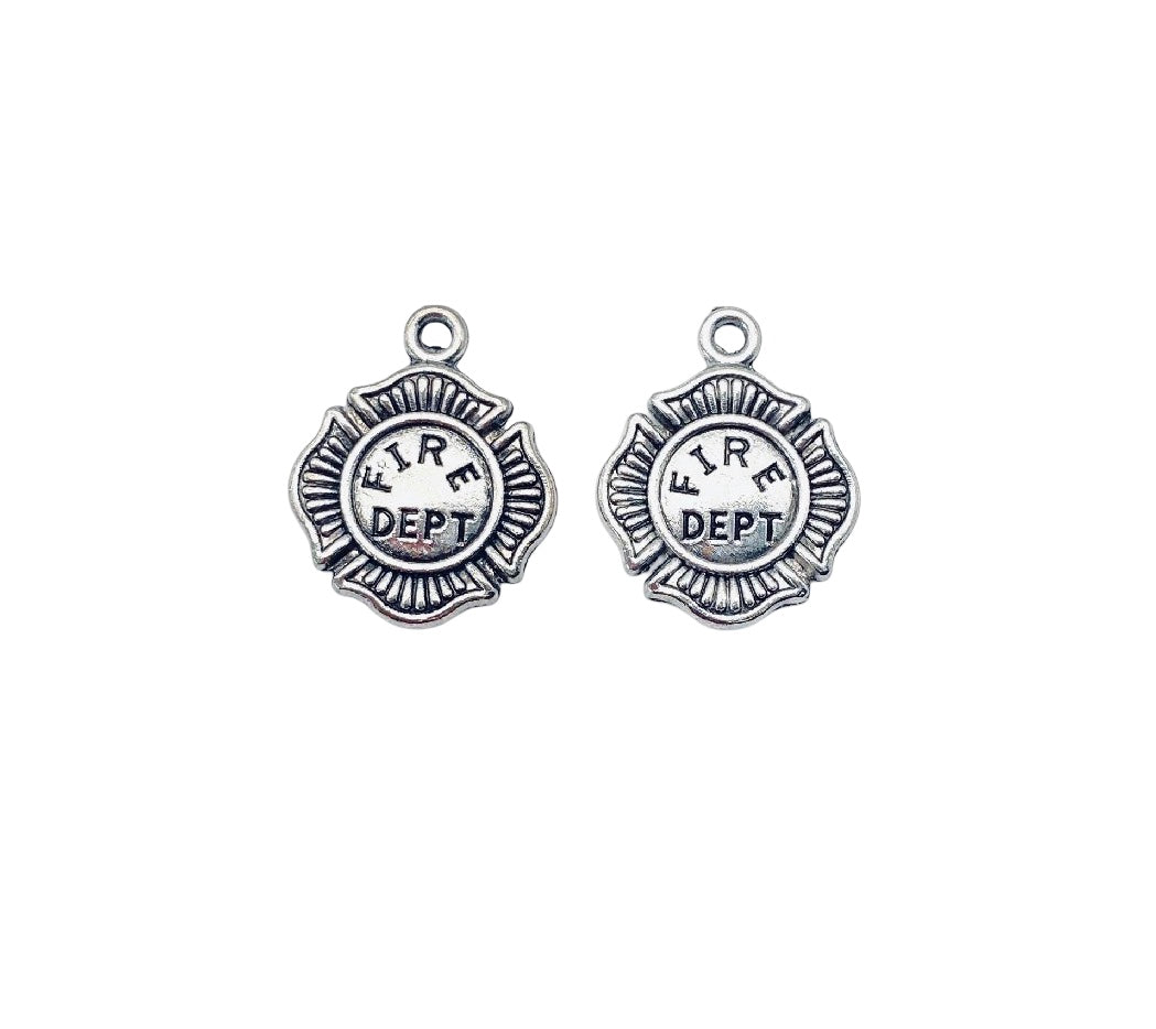 Base Metal Fire Dept Charm
