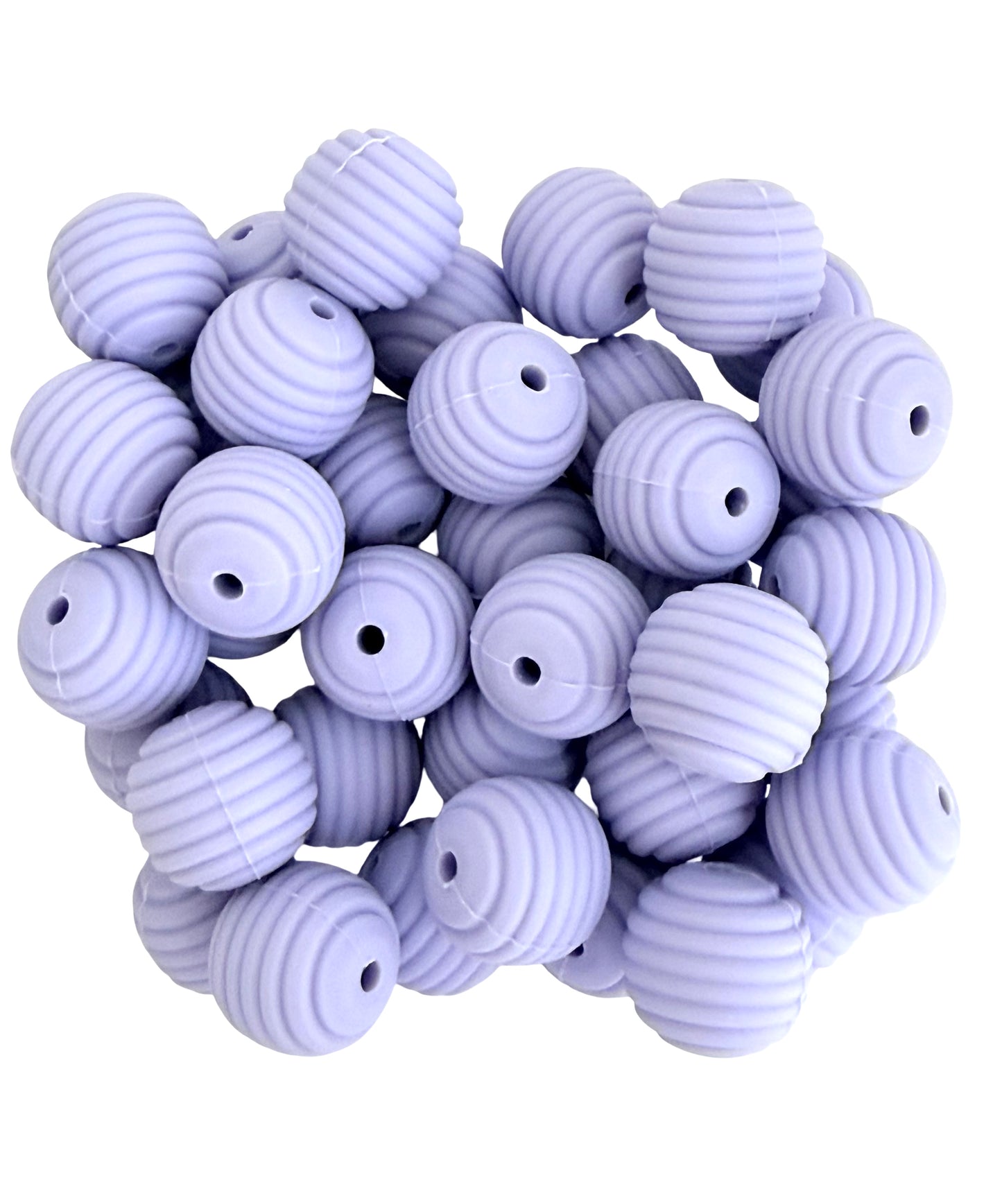 15mm Ribbed Silicone Beads (Sold Individually)