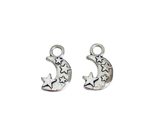 Base metal Moon & Stars Charm
