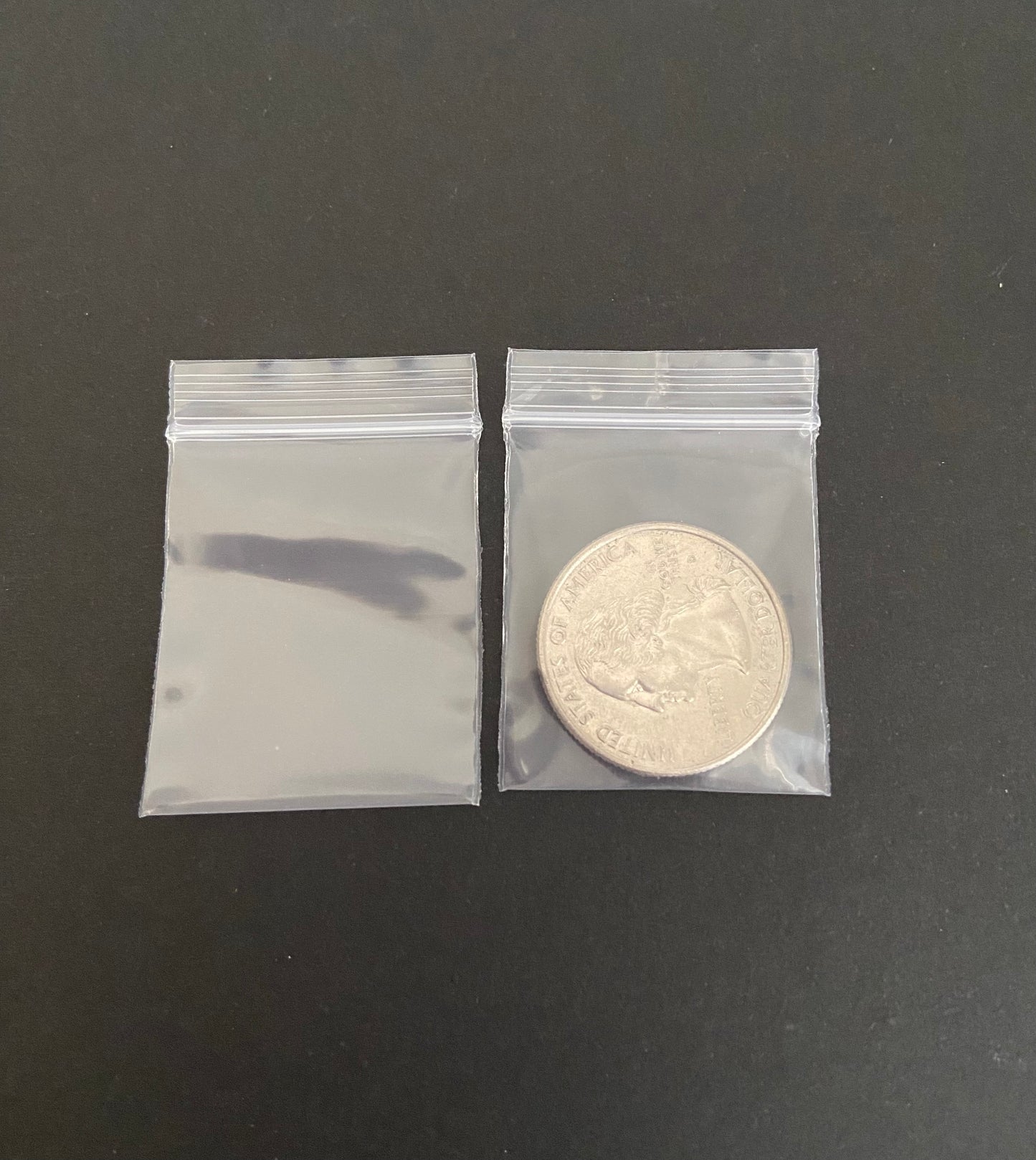 Tiny Clear Resealable Plastic Zip Bags • 1 3/8" x 1 1/4"