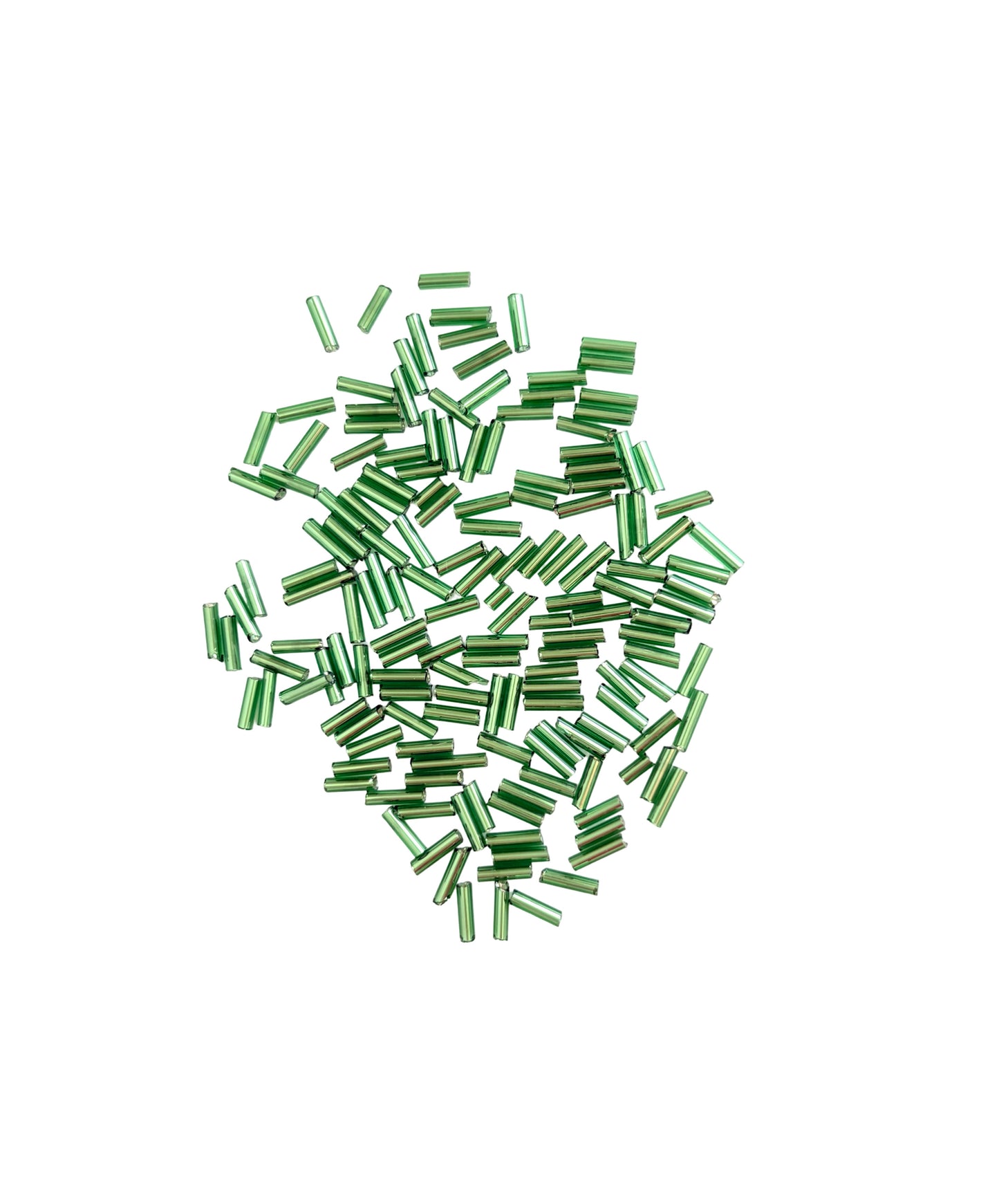 2mm x 7mm Tube Seed Beads • Olive Green & Dark Green Beads, Perfect for Jewelry Making & Mini Flower Bouquets