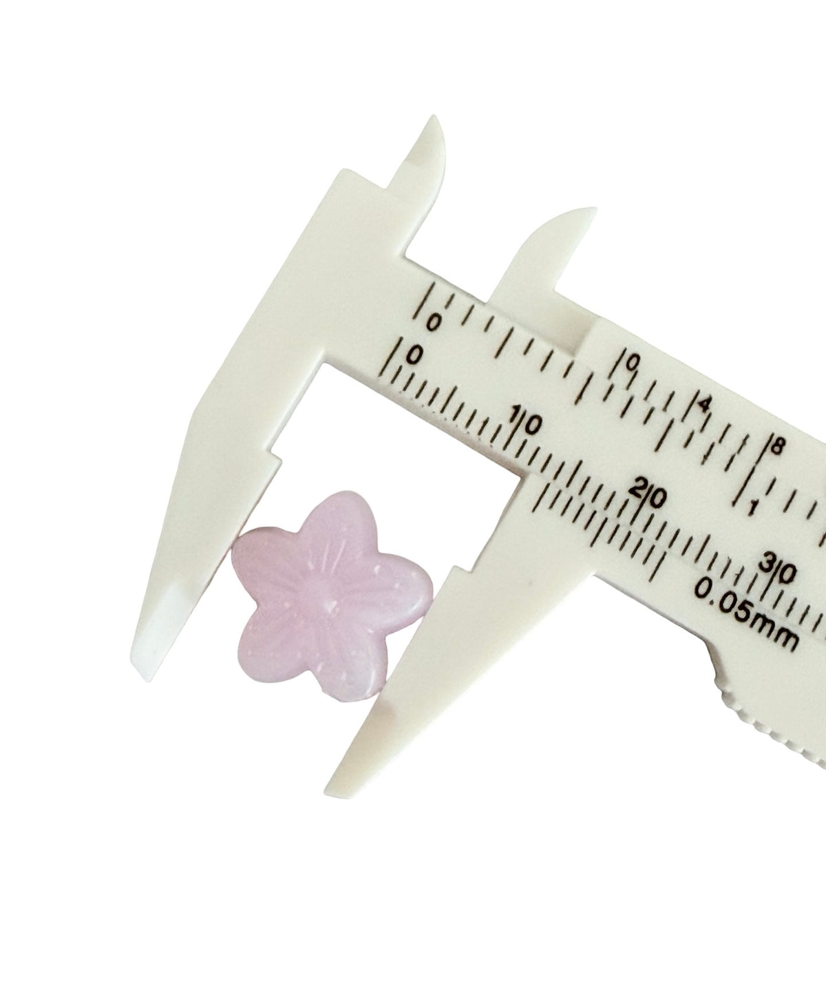 14mm Acrylic 5-Petal Flower Beads • Smooth Rounded Petals • Random Mix of Translucent Pastel Colors