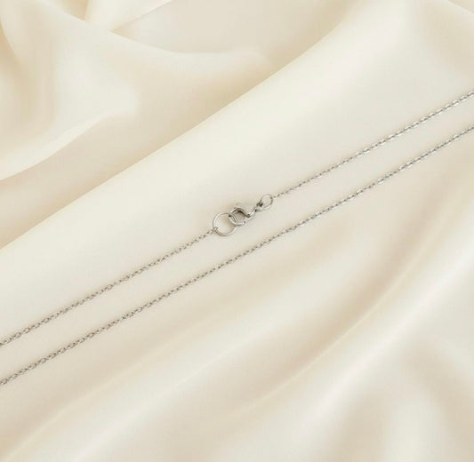 Thin Flat Cable Chain Necklace • Stainless Steel • Gold over Stainless Steel
