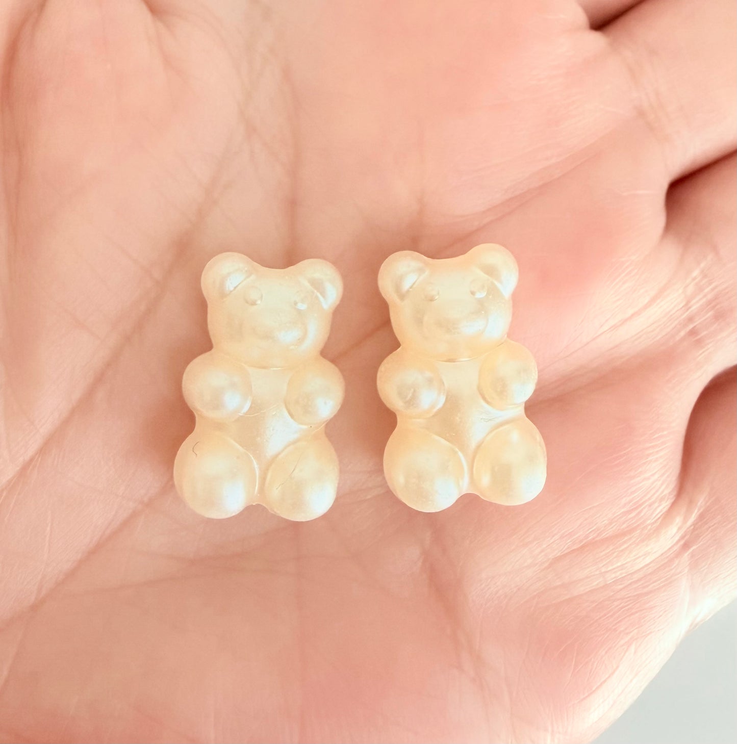 Faux Pearl Bear Beads for Jewelry Making