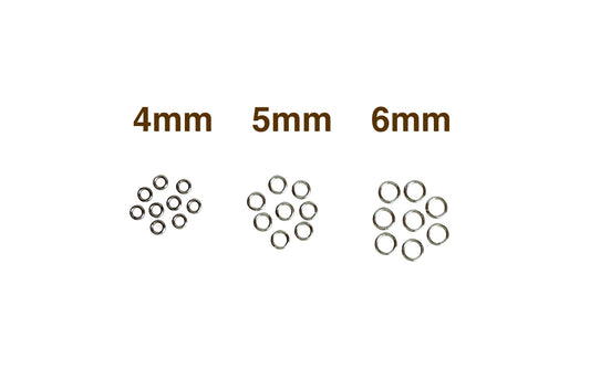 Stainless Steel Open Jump Rings • 21 Gauge  4mm, 5mm, 6mm