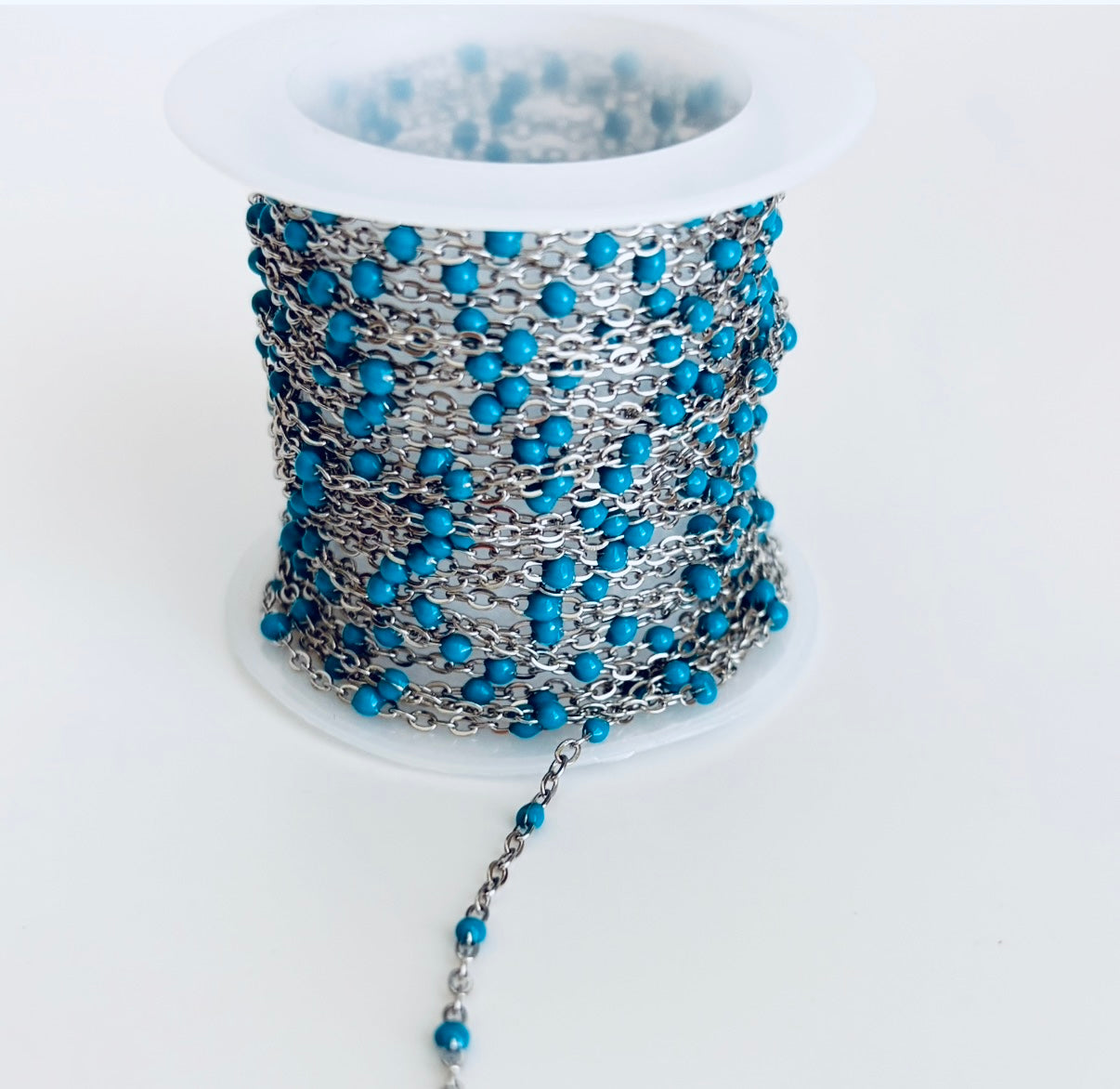 Stainless Steel Enamel Chain • Colorful Durable Jewelry Chain for Necklaces & Bracelets