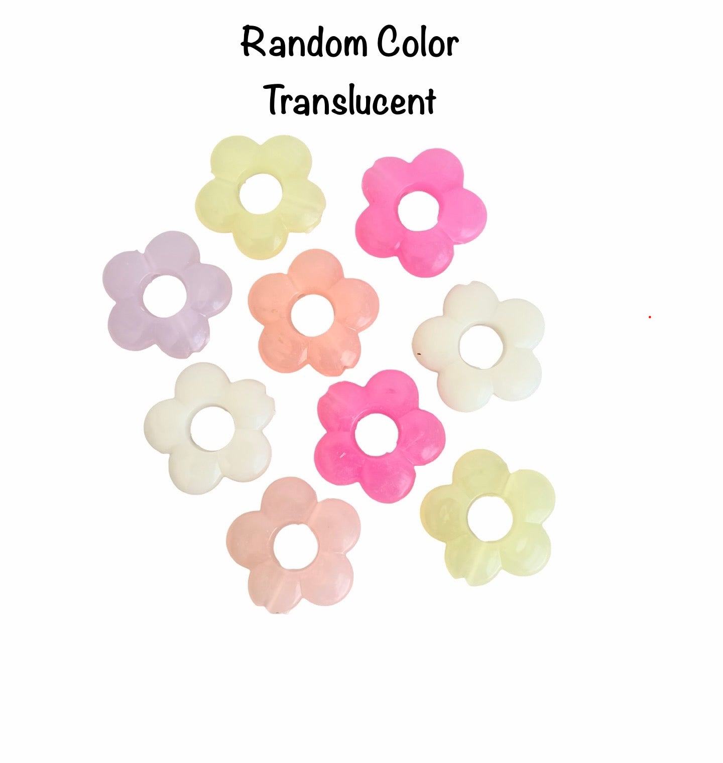 19mm Flower Beads • Faux Pearl or Random Color Flower Beads for Jewelry Making