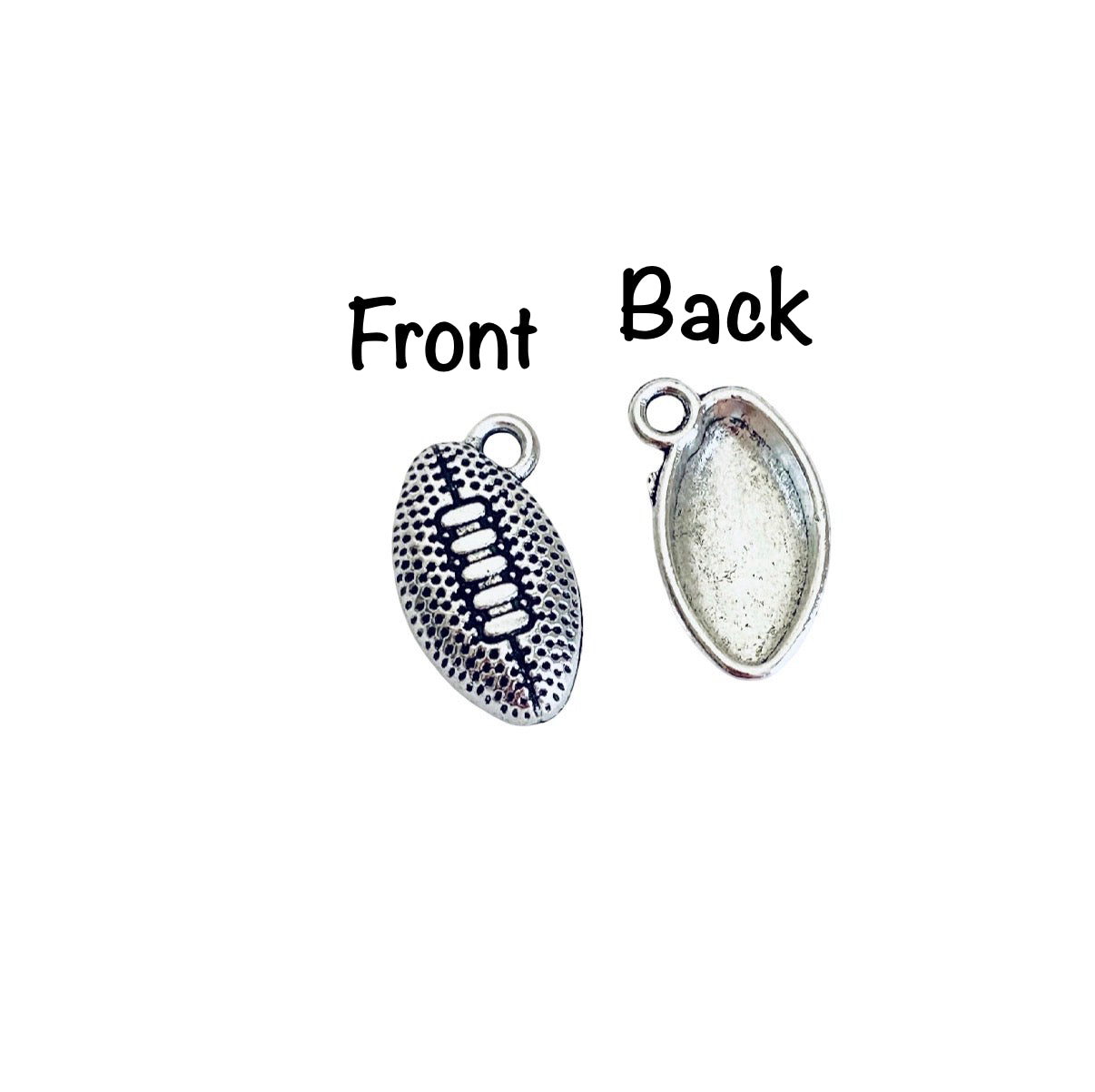 Base Metal Football Charms