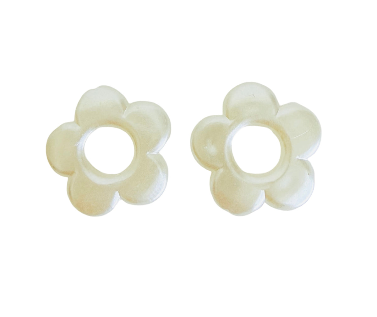 19mm Flower Beads • Faux Pearl or Random Color Flower Beads for Jewelry Making