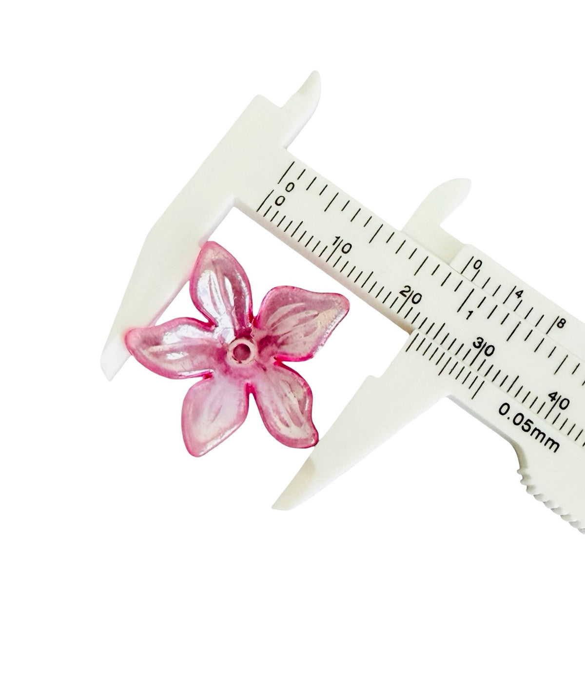 24mm Matte 5-Petal Lily Style Flower Beads • Random Mix Colors • Acrylic Floral Beads for Jewelry Making & Crafts