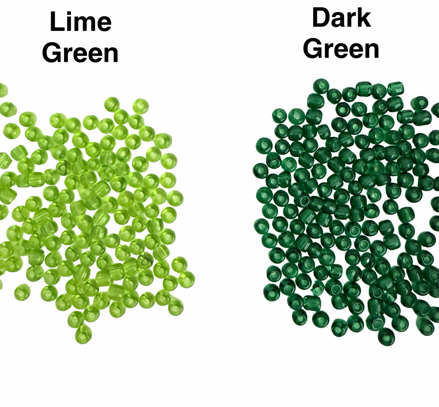 3mm Green Seed Beads • Lime Green & Dark Green Glass Beads for Jewelry Making, DIY Crafts