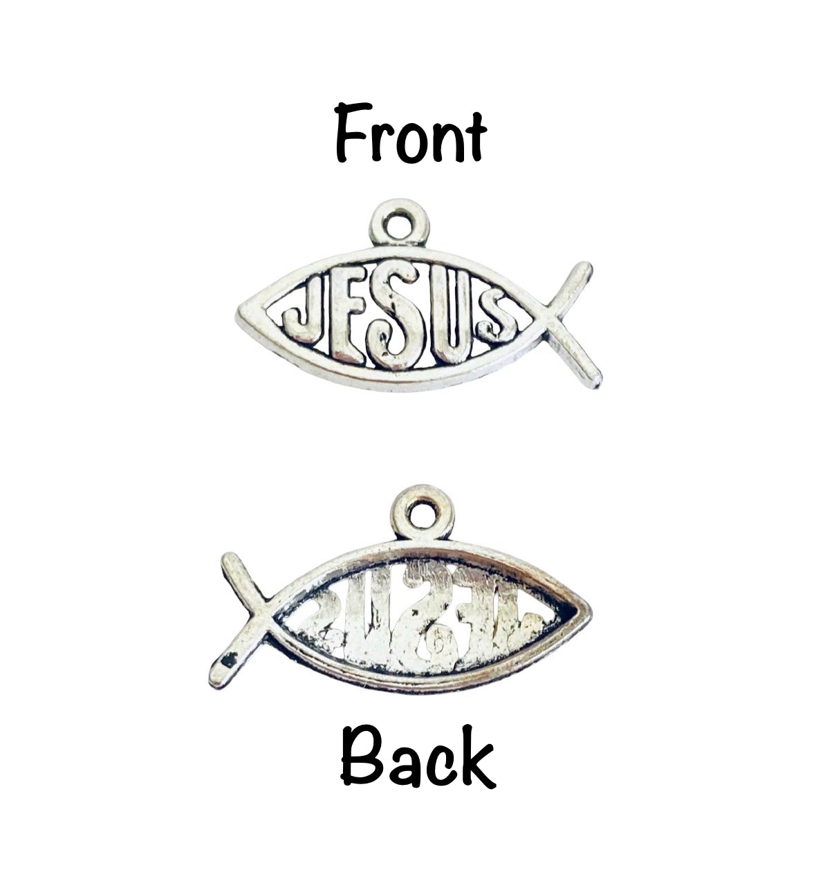 Base Metal Small Jesus Charm