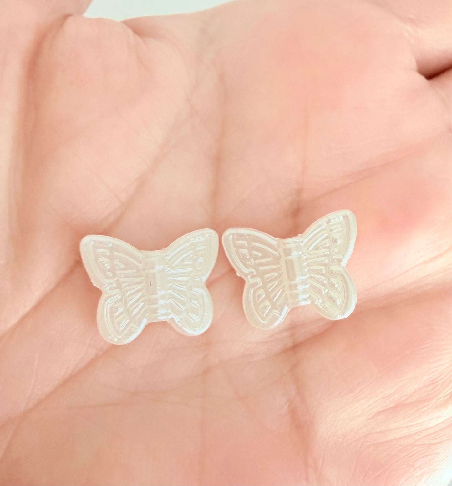 Small Faux Pearl Butterfly Beads for Jewelry Making