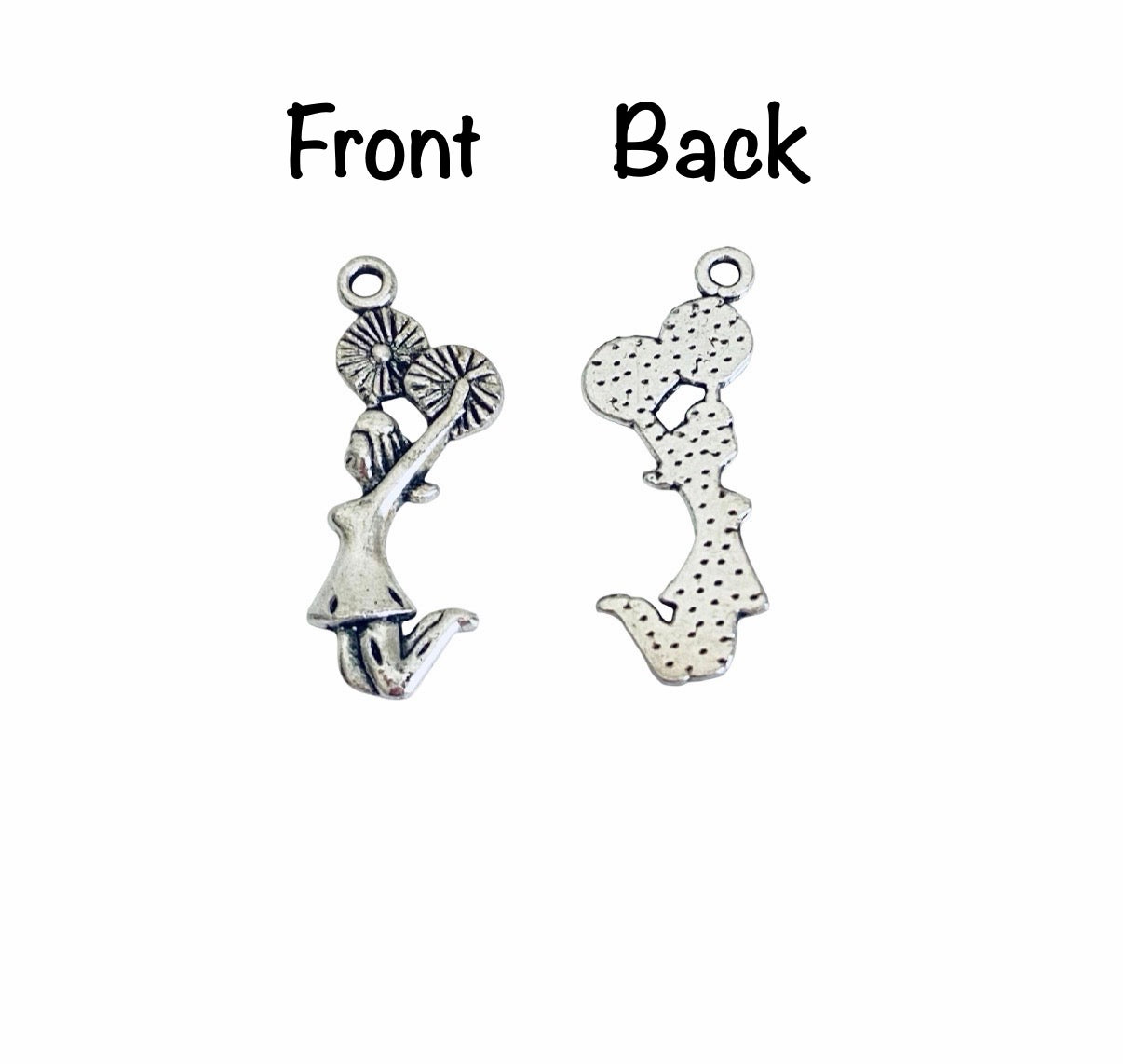 Base Metal Cheerleader Charm
