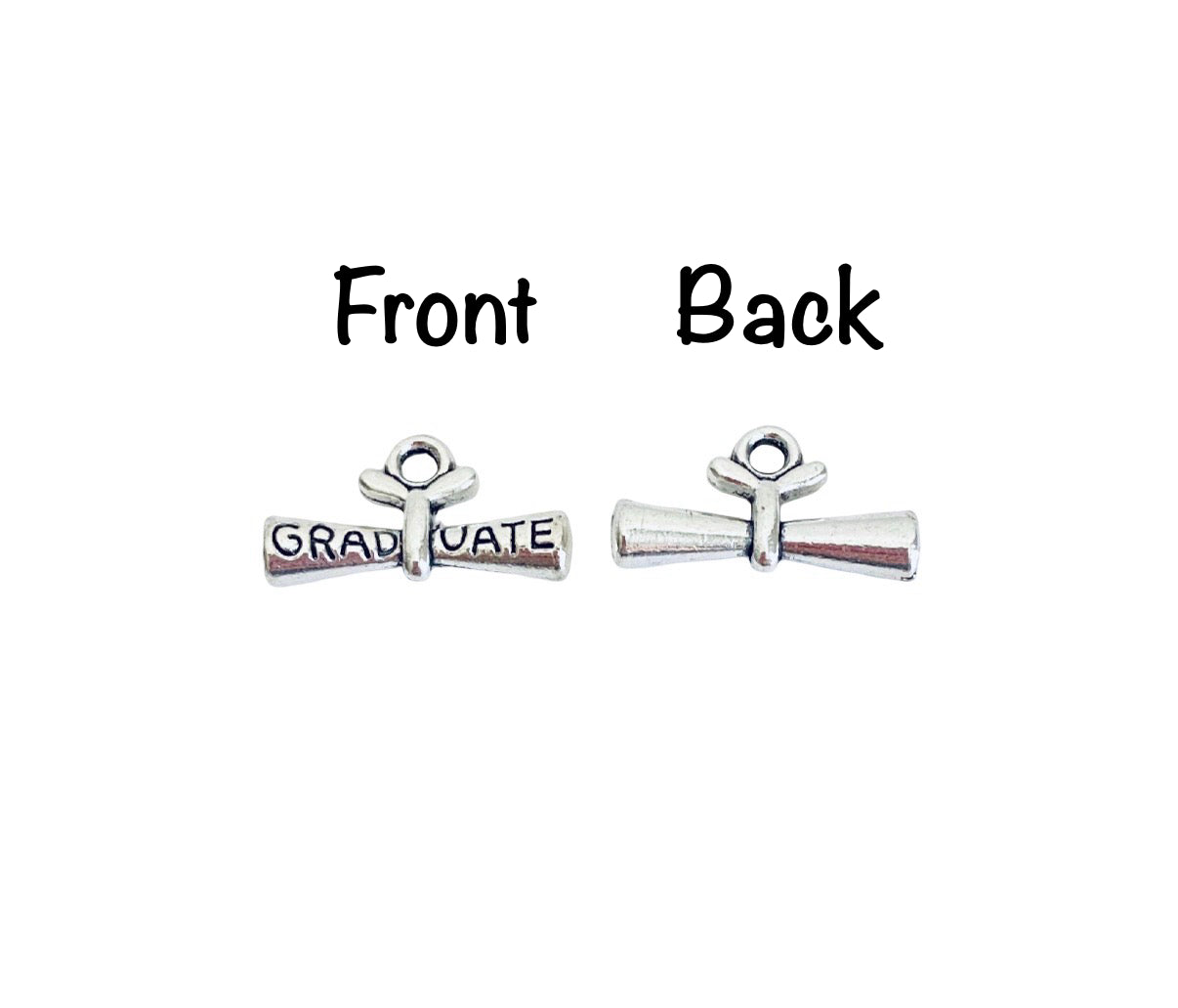 Base Metal Graduation Diploma Charm
