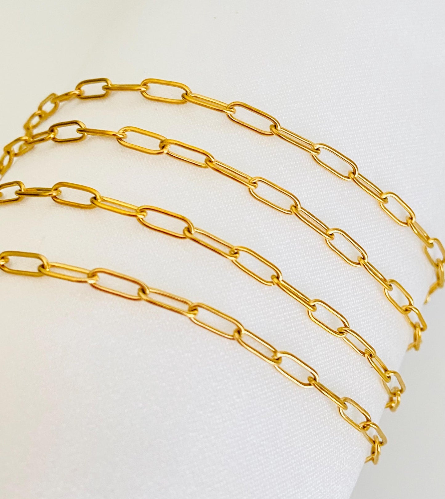Mini Paperclip Chain for Jewelry Making • Stainless Steel or Gold Over Stainless Steel Small Paperclip Link Chain for Necklaces & Bracelets