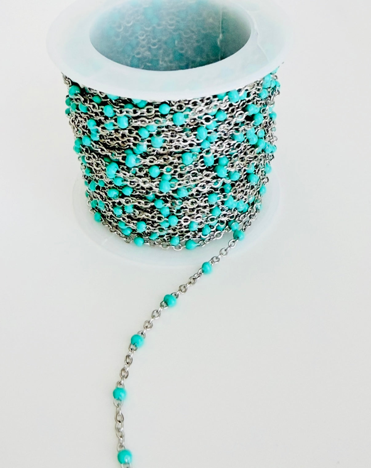 Enamel Cable Chain • Stainless Steel & Gold Over Stainless Steel • Sold by the Foot