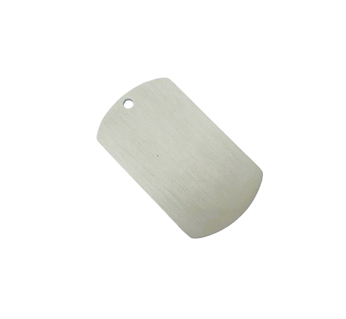 Matte Stainless Steel Dog Tag Blank • 25mm x 43mm