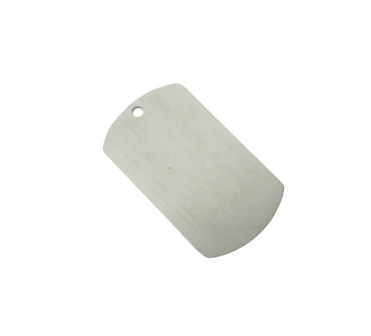 Matte Stainless Steel Dog Tag Blank • 25mm x 43mm