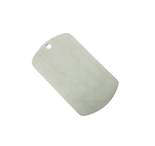 Matte Stainless Steel Dog Tag Blank • 25mm x 43mm