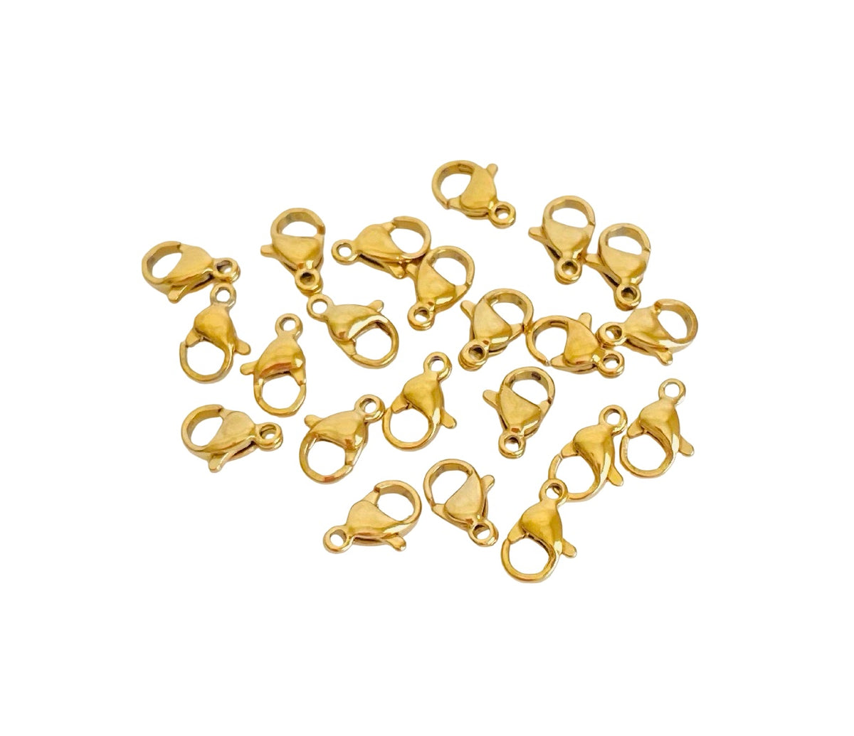 9mm Lobster Clasp • Stainless Steel, Gold Over Stainless Steel & Rose Gold over Stainless Steel