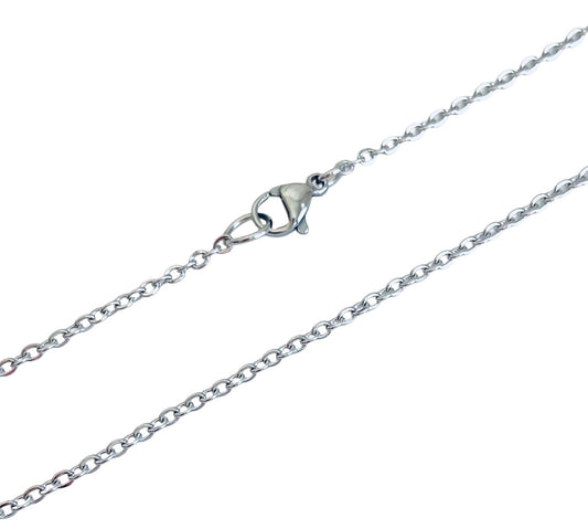 Flat Cable Chain Necklace • Stainless Steel • Gold over Stainless Steel • Rose Gold over Stainless Steel